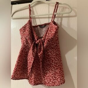 Women's Red Floral Top